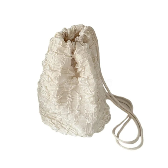 Small Drawstring Backpack - Beige