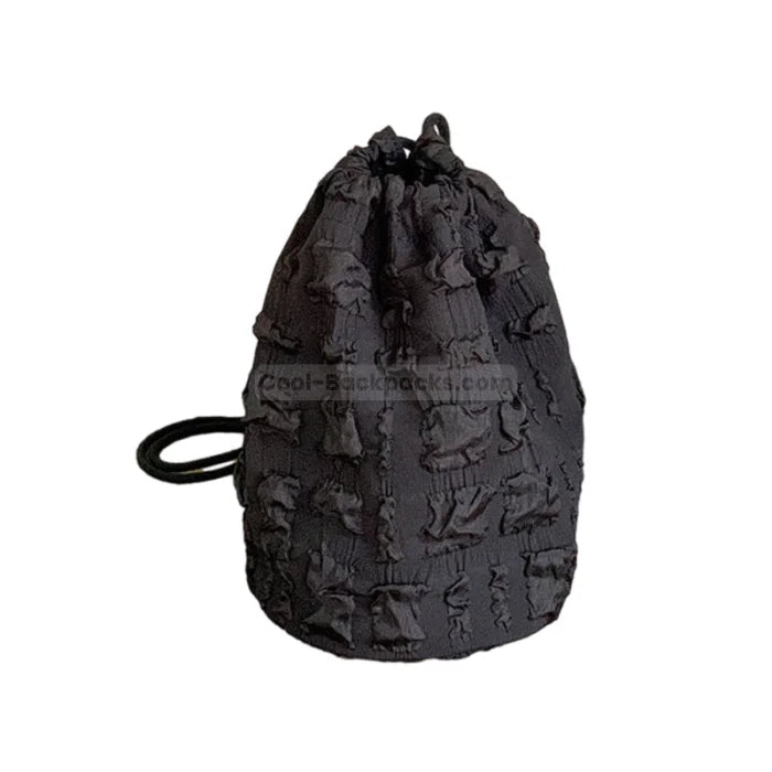 Small Drawstring Backpack - Black