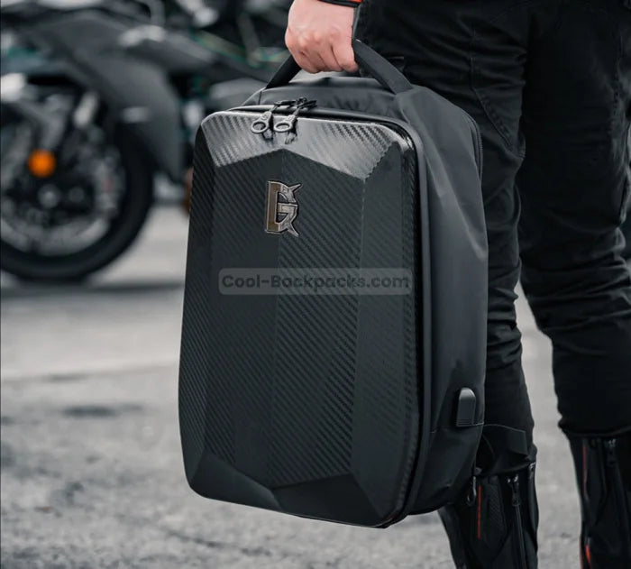 Small Motorcycle Backpack - Black