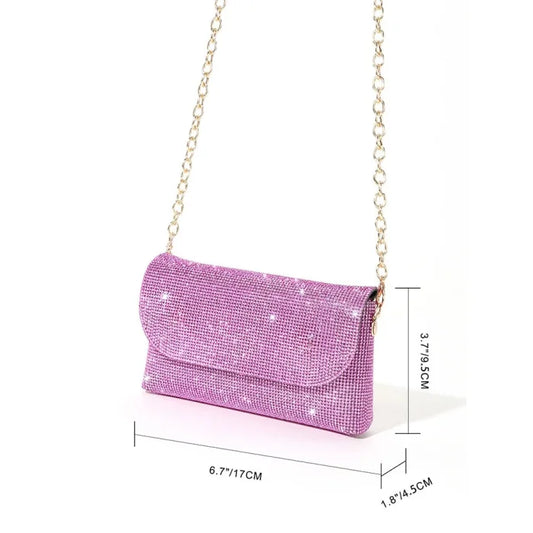 Sparkle Messenger Bag - Rose Red