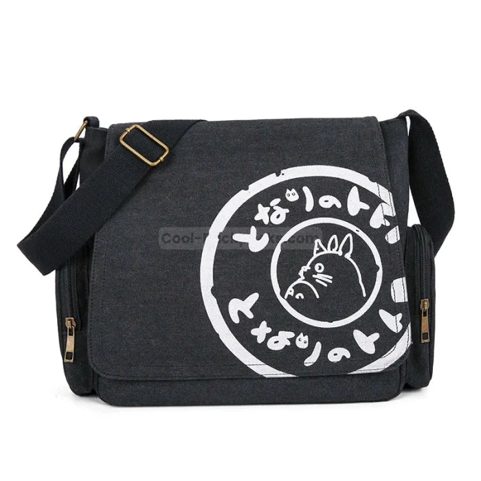 Totoro Messenger Bag - Black