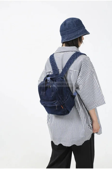 Washed Denim Backpack