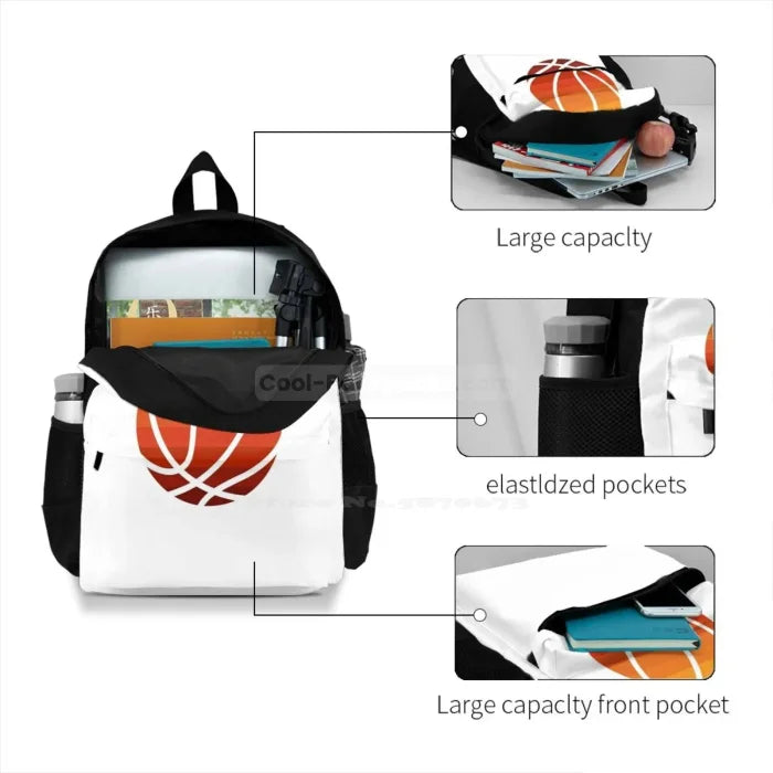 White Basketball Backpack