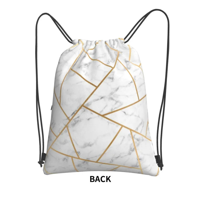 White Drawstring Backpack