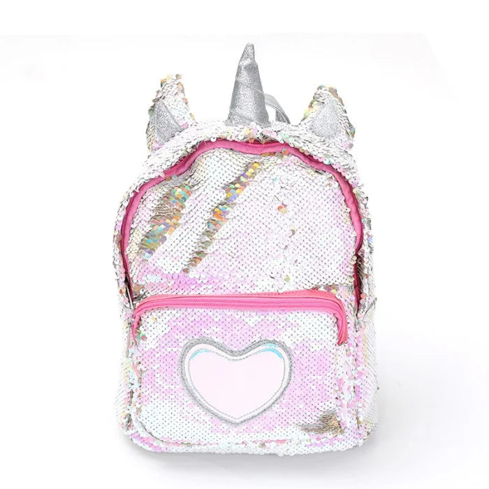 White Sequin Unicorn Backpack