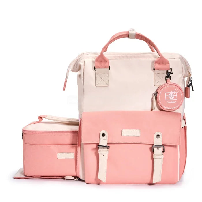 Womens Camera Backpack - Pink / S