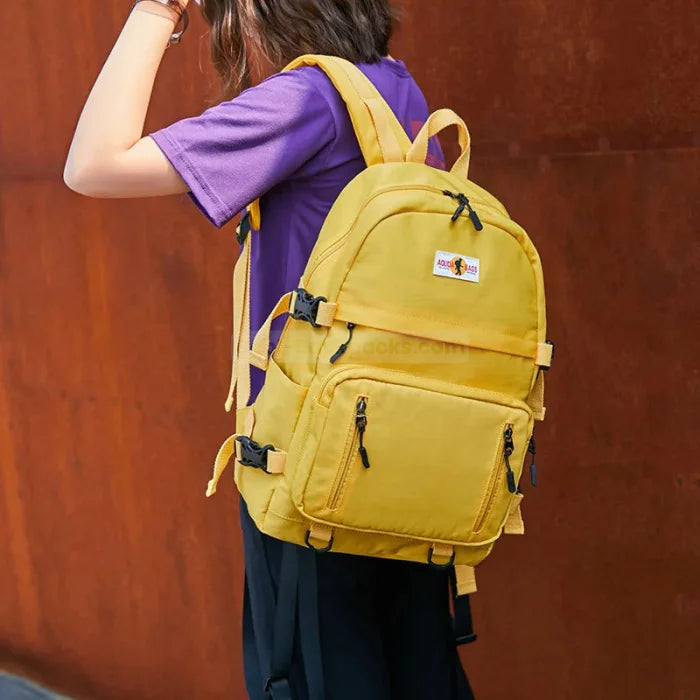 Yellow middle school backpack