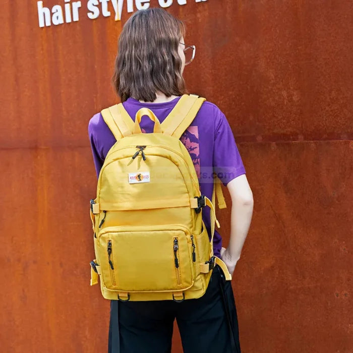 Yellow middle school backpack