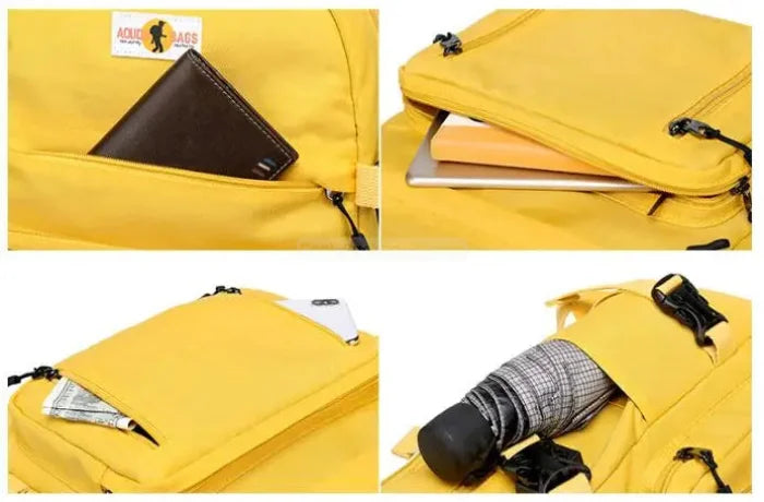 Yellow middle school backpack